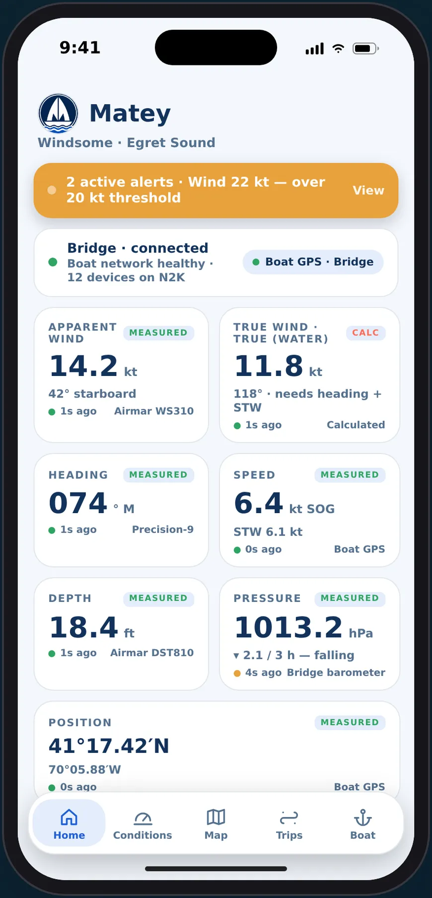 Design board 2a — the approved interactive prototype
